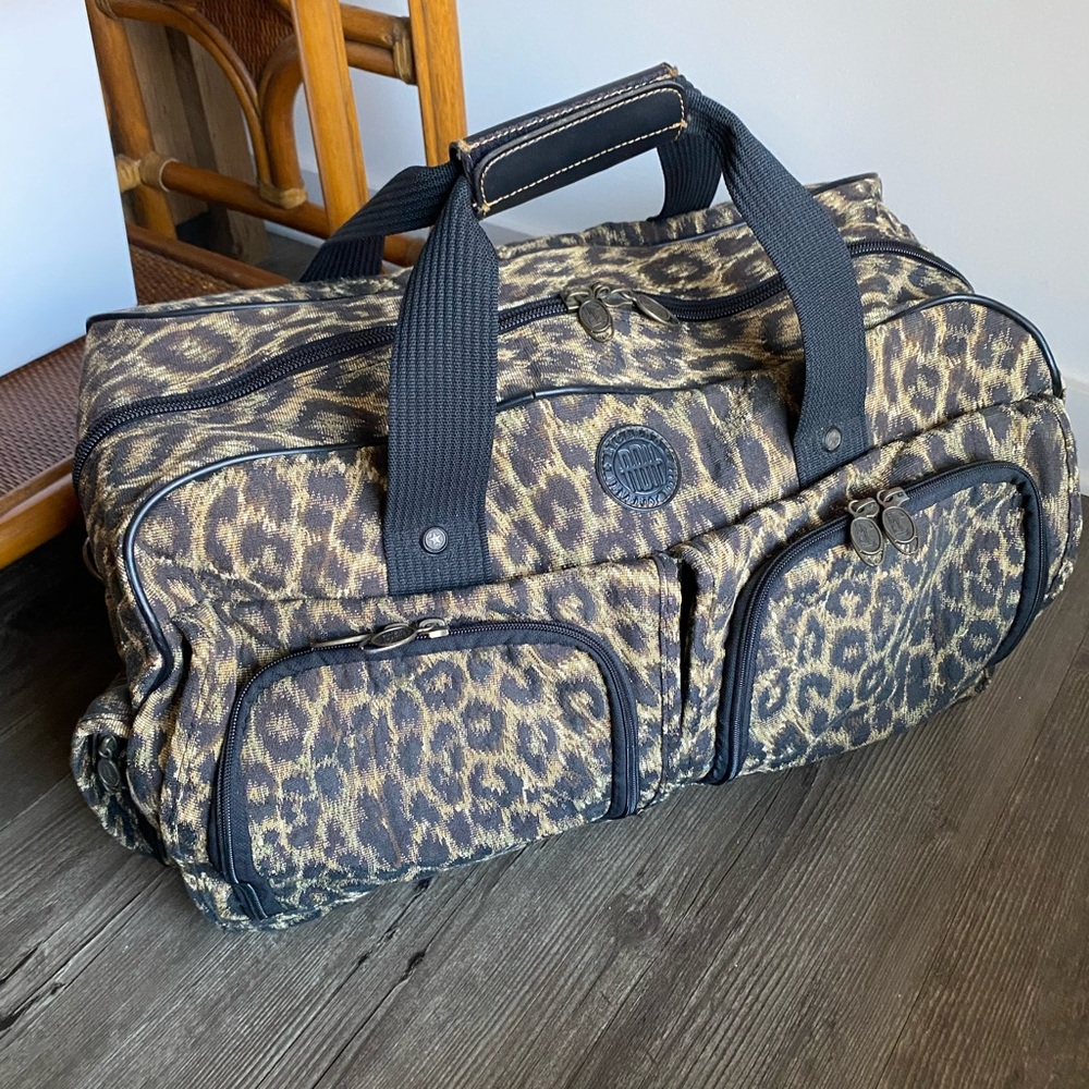 Leopard Jacquard Animal Print Weekender / Travel Bag